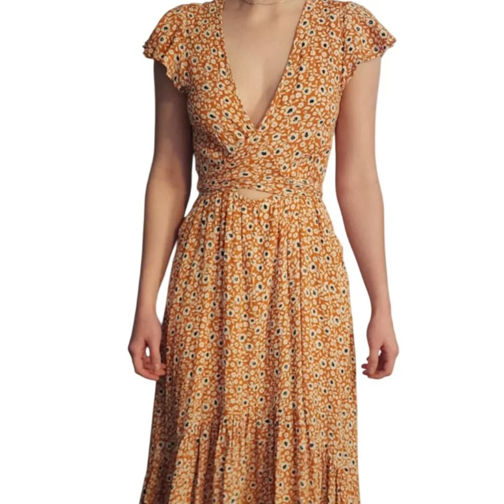 EUC Vici Front Top Wrap High/Low dress - Picture 1 of 12